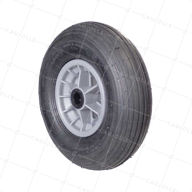 Ruota di carriola GONFIATA DIAMETRO 325 MM CARICO 125 KG PER ASSE DI 25 MM - S1006P 6 POLLICI R25/74