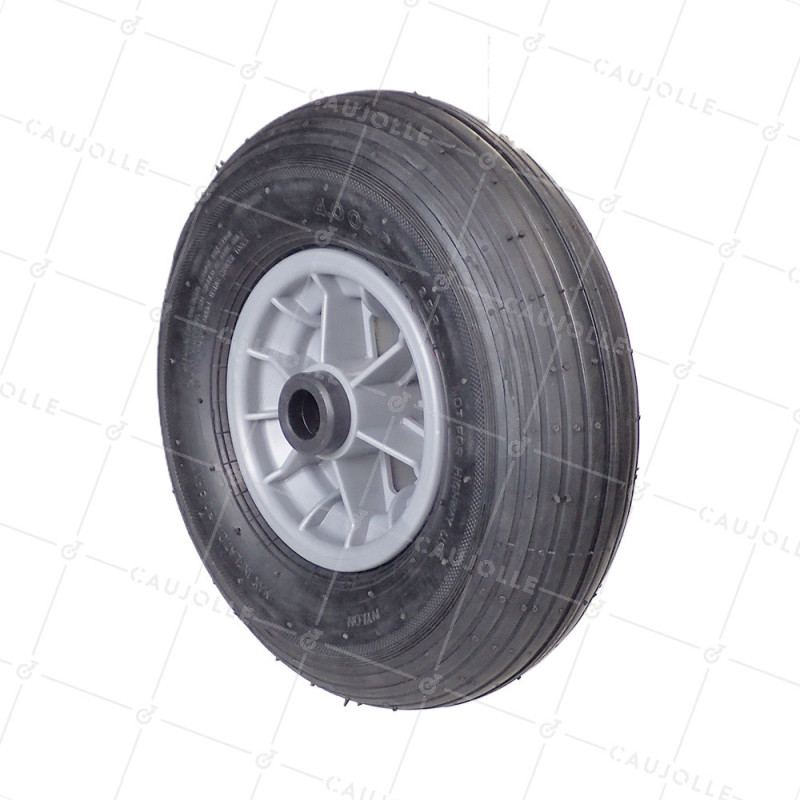 Ruota di carriola GONFIATA DIAMETRO 325 MM CARICO 125 KG PER ASSE DI 25 MM - S1006P 6 POLLICI R25/100
