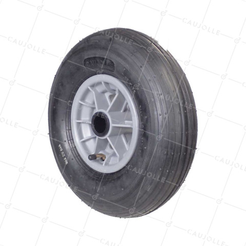 Ruota di carriola GONFIATA DIAMETRO 325 MM CARICO 125 KG PER ASSE DI 30 MM - S1006P 6 POLLICI L30/74 • Caujolle