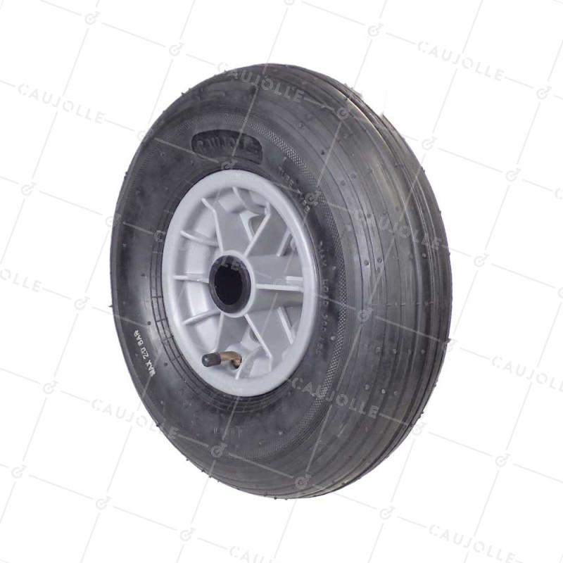 Ruota di carriola GONFIATA DIAMETRO 325 MM CARICO 125 KG PER ASSE DI 30 MM - S1006P 6 POLLICI L30/74