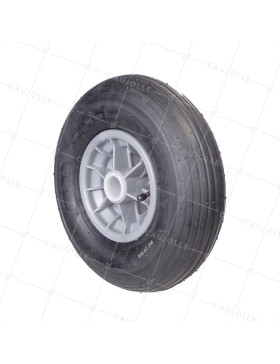 Ruota di carriola GONFIATA DIAMETRO 325 MM CARICO 125 KG PER ASSE DI 32 MM - S1006P 6 POLLICI L32/74 • Caujolle