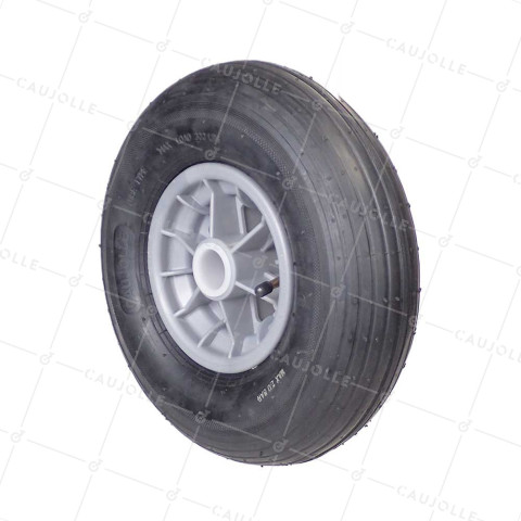 Ruota di carriola GONFIATA DIAMETRO 325 MM CARICO 125 KG PER ASSE DI 32 MM - S1006P 6 POLLICI L32/74 • Caujolle