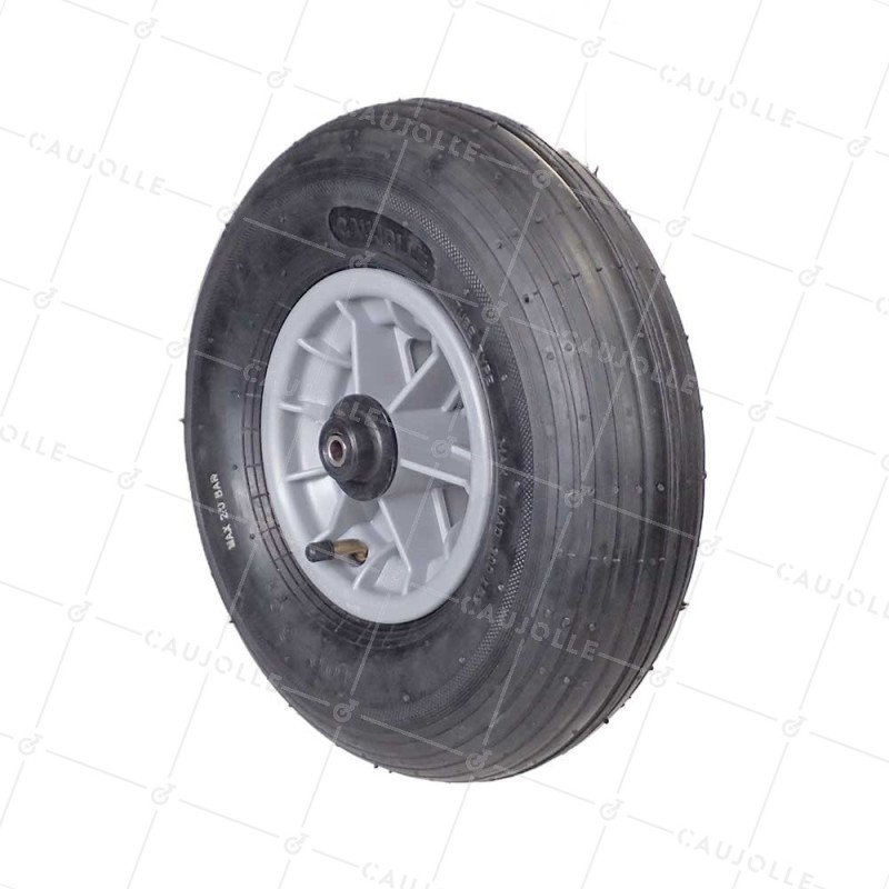 Ruota di carriola GONFIATA DIAMETRO 325 MM CARICO 125 KG PER ASSE DI 10 MM - S1006P 6 POLLICI L10/100