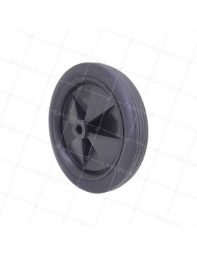 Ruota DI GIOCATTOLO PVC ARANCIONE DIAMETRO 140MM CARICO 30 KG ASSE 10 MM - S7300 • Caujolle