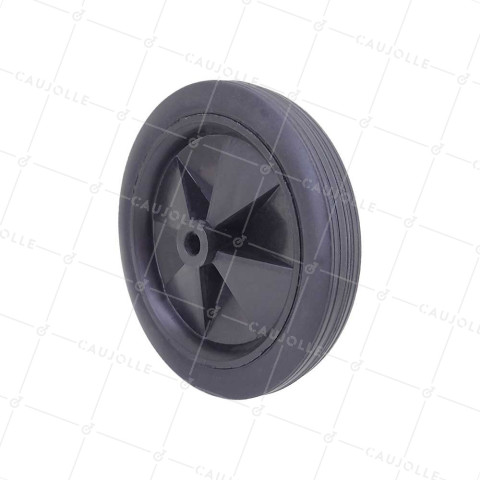 Ruota DI GIOCATTOLO PVC ARANCIONE DIAMETRO 140MM CARICO 30 KG ASSE 10 MM - S7300 • Caujolle