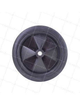 Ruota DI GIOCO PVC ARANCIONE DIAMETRO 150MM CARICO 30 KG ASSE 10 MM - S7300