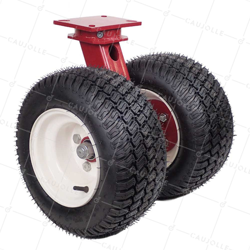Ruota DOPPIA Ruota GONFIATA FORMATO GRANDE DIAMETRO 400 MM CARICO 1000 KG - S20-1 400 DOPPIO GONFIATO