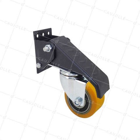 LOTTO DI 4 - RUOTEA IN POLIURETANO RETRATTILE PER BANCO DI LAVORO DIAMETRO 60 MM CARICO 60KG LOTTO DI 4 - ELEVATORE PU X4 • Caujolle