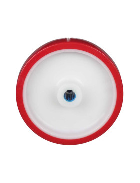 Ruota BI MATERIALE NYLON POLIURETANO DIAMETRO 200 MM CARICO 300 KG Cuscinetto A RULLO INOX 20 MM - S2450BP 200/50 LM58 RR INOX 2