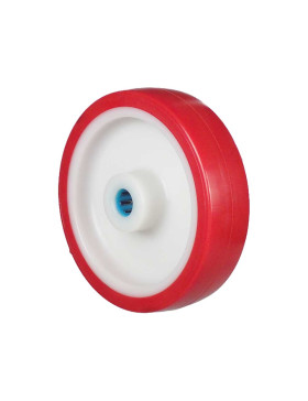 Ruota BI MATERIALE NYLON POLIURETANO DIAMETRO 175 MM CARICO 300 KG Cuscinetto A RULLI INOX 20 MM - S2450BP 175/45 LM58 RR INOX 2