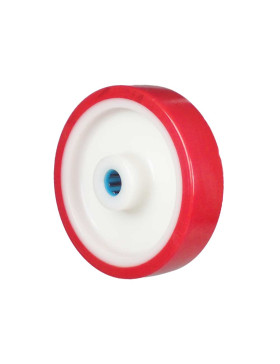 Ruota BICOMPONENTE NYLON POLIURETANO DIAMETRO 160 MM CARICO 300 KG Cuscinetto A RULLI INOX 20 MM - S2450BP 160/40 LM58 RR INOX 2