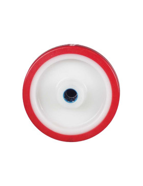 Ruota BI MATERIALE NYLON POLIURETANO DIAMETRO 150 MM CARICO 200 KG Cuscinetto A RULLO INOX 20 MM - S2450BP 150/40 LM60 RR INOX 2