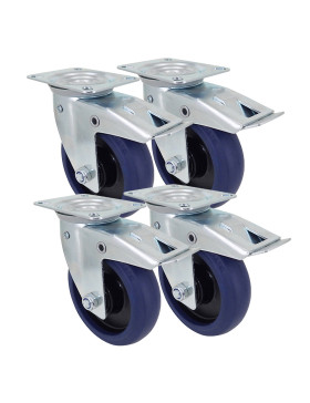 LOTTO DI 4 Ruote PER CARRELLO A RITORNO DIREZIONALE AUTOMATICO DIAMETRO 125 MM - S2NS 125 AF RB STAB