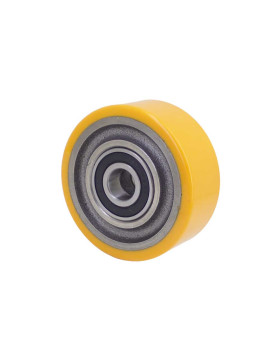 Ruota INDUSTRIALE IN GHISA E POLIURETANO DIAMETRO 100MM CARICO 300KG ASSE 20 MM - SFPU 100/40 LM40 RB20