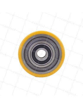 Ruota INDUSTRIALE IN GHISA E POLIURETANO DIAMETRO 100MM CARICO 300KG ASSE 20 MM - SFPU 100/40 LM40 RB20