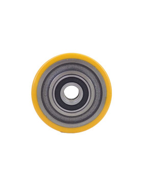 Ruota INDUSTRIALE IN GHISA E POLIURETANO DIAMETRO 100MM CARICO 300KG ASSE 20 MM - SFPU 100/40 LM40 RB20