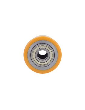 Ruota DI TRANSPALETTE DIAMETRO 75 MM LARGHEZZA 76 MM CARICO 500 KG ASSE 20 MM - GTP 75/76 LM76 RB20 PU ARANCIONE