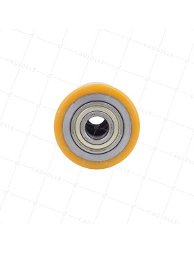 Ruota DI TRANSPALETTE DIAMETRO 75 MM LARGHEZZA 95 MM CARICO 720 KG ASSE 20 MM - GTP 75/95 LM95 RB20 PU ARANCIONE