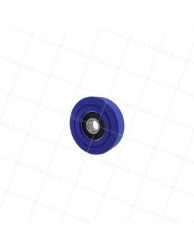 Ruota A PROFILO PIATTO DIAMETRO 40 MM CARICO Cuscinetto A SFERE 8 MM - Ruota PU 40/11 RB8 SOVRIMPIANTATO • Caujolle
