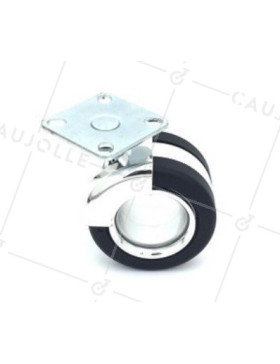 Ruota PER PICCOLO MOBILIO DESIGN A Piastra DIAMETRO 65 MM CARICO 50 KG - BURO 65P