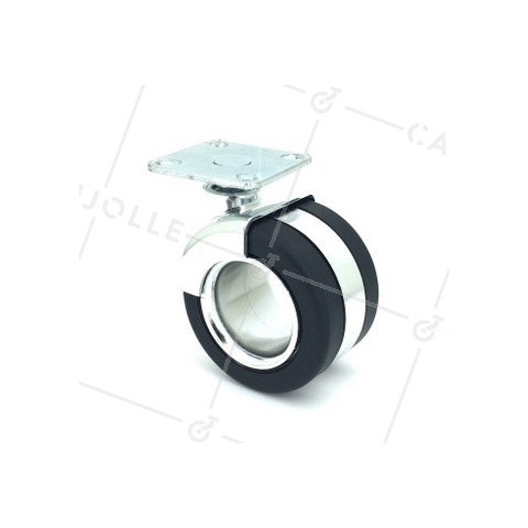 Ruota PER PICCOLO MOBILIO DESIGN A Piastra DIAMETRO 65 MM CARICO 50 KG - BURO 65P • Caujolle