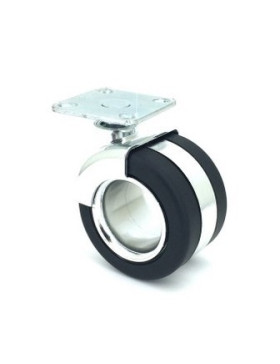Ruota PER PICCOLO MOBILIO DESIGN A Piastra DIAMETRO 65 MM CARICO 50 KG - BURO 65P