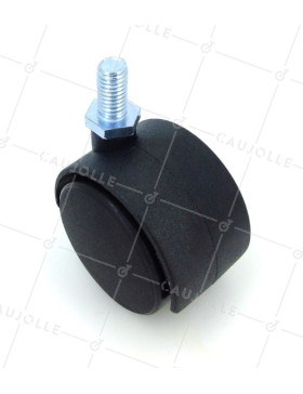 Ruota PER SEDIE DA UFFICIO A VITE DIAMETRO 40 MM CON ASTA FILETTATA 8 MM CARICO 35 KG - S49TF 40 • Caujolle