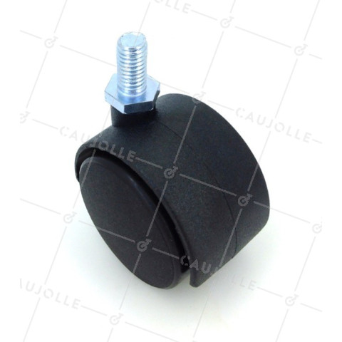 Ruota PER SEDIE DA UFFICIO A VITE DIAMETRO 40 MM CON ASTA FILETTATA 8 MM CARICO 35 KG - S49TF 40 • Caujolle