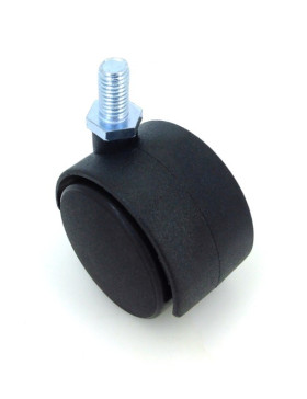 Ruota PER SEDIE DA UFFICIO A VITE DIAMETRO 40 MM CON ASTA FILETTATA 8 MM CARICO 35 KG - S49TF 40