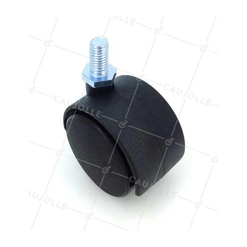 Ruota PER SEDIE DA UFFICIO A VITE DIAMETRO 40 MM CON ASTA FILETTATA 8 MM CARICO 35 KG - S49TF 40