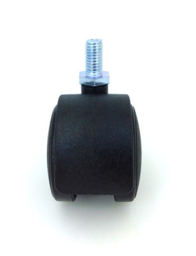 Ruota PER SEDIE DA UFFICIO A VITE DIAMETRO 40 MM CON ASTA FILETTATA 8 MM CARICO 35 KG - S49TF 40