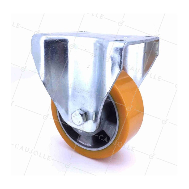 Ruota FISSA IN POLIURETANO RINFORZATO RIM ALUMINIO DIAMETRO 125 MM CARICO 450KG - S79AR 125