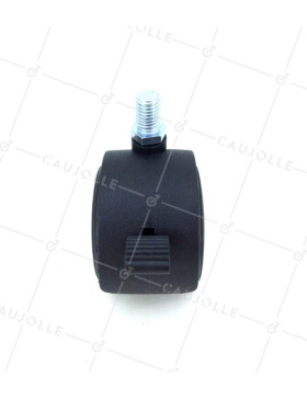 Ruota DI SEDIA CON FRENO A VITE DIAMETRO 50 MM CON RODAMENTO FILETTATO 10 MM CARICO 50 KG - S49TF 50AF