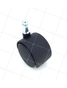Ruota DI SEDIA A CLIP DIAMETRO 50 MM CON ASTA LISCIA DI 10 MM CARICO 50 KG - S49TL 50/10 • Caujolle