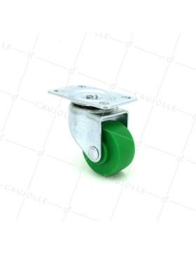 Ruota D'ARREDO IN POLIPROPILENE VERDE DIAMETRO 30 MM CARICO 15 KG - S120 VERDE • Caujolle