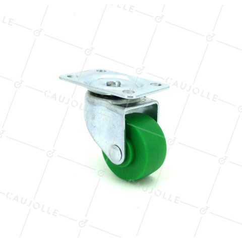 Ruota D'ARREDO IN POLIPROPILENE VERDE DIAMETRO 30 MM CARICO 15 KG - S120 VERDE • Caujolle