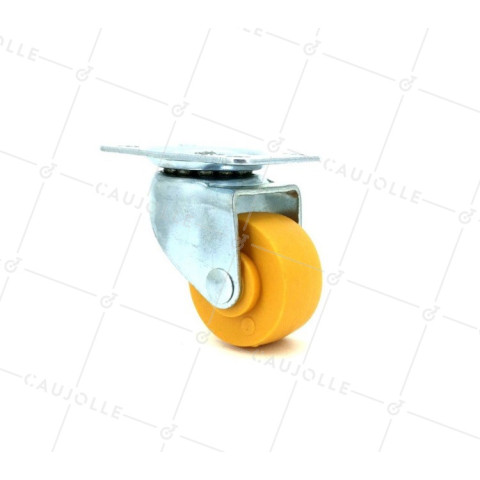 Ruota D'ARREDO IN POLIPROPILENE GIALLO DIAMETRO 30 MM CARICO 15 KG - S120 ARANCIONE • Caujolle