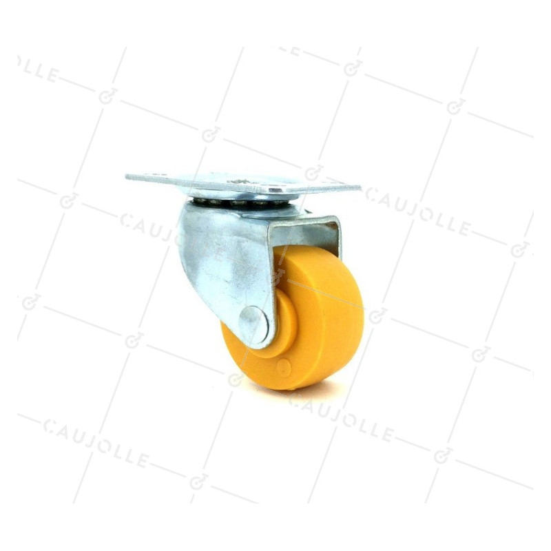 Ruota D'ARREDO IN POLIPROPILENE GIALLO DIAMETRO 30 MM CARICO 15 KG - S120 ARANCIONE