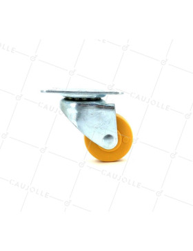 Ruota D'ARREDO IN POLIPROPILENE GIALLO DIAMETRO 30 MM CARICO 15 KG - S120 ARANCIONE