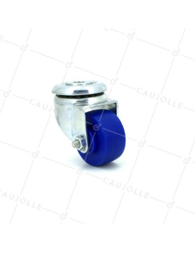 Ruota D'ARREDO IN POLIPROPIENE BLU DIAMETRO 30 MM CARICO 15 KG CON FISSAGGIO DA 6 MM - S200 BLU • Caujolle