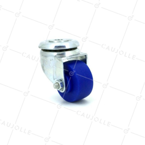 Ruota D'ARREDO IN POLIPROPIENE BLU DIAMETRO 30 MM CARICO 15 KG CON FISSAGGIO DA 6 MM - S200 BLU • Caujolle