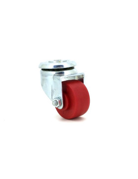 Ruota D'ARREDO IN POLIPROPILENE ROSSO DIAMETRO 30 MM CARICO 15 KG A FISSAGGIO DI 6 MM - S200 ROSSO