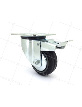 Ruota PIVOTANTE A FRENO DI MANUTENZIONE CLASSICO DIAMETRO 80 MM CARICO 65 KG - S2C 80AF • Caujolle