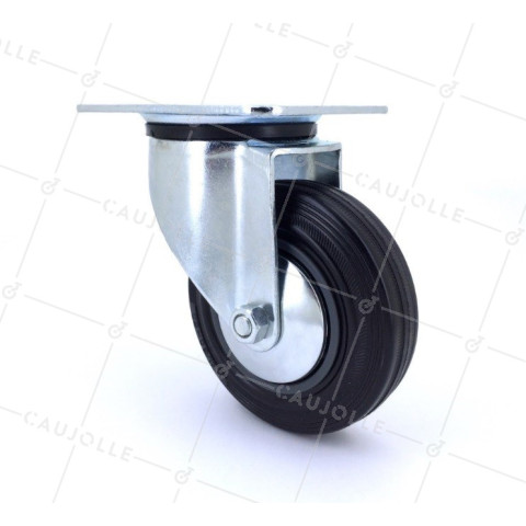 Ruota PIVOTANTE DI MANUTENZIONE CLASSICA DIAMETRO 100 MM CARICO 100 KG - S2C 100L • Caujolle