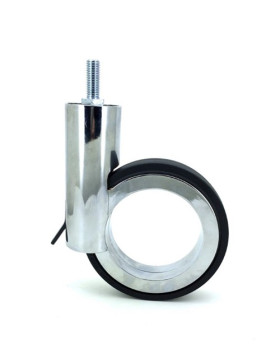 Ruota FUTURISTICA CROMATA A RICAMBIO FILETTATO DIAMETRO 110 MM CARICO 45KG - GRAVITY 110TFC