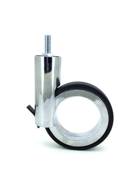 Ruota FUTURISTICA CROMATA A RICAMBIO FILETTATO DIAMETRO 110 MM CARICO 45KG - GRAVITY 110TFC