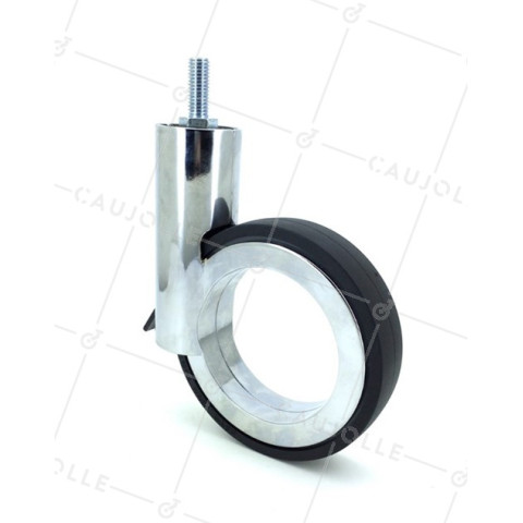 Ruota FUTURISTICA CROMATA A RICAMBIO FILETTATO DIAMETRO 110 MM CARICO 45KG - GRAVITY 110TFC • Caujolle