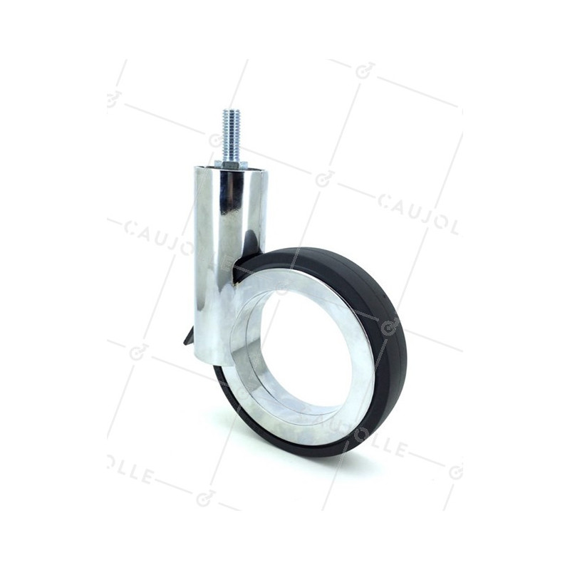 Ruota FUTURISTICA CROMATA A RICAMBIO FILETTATO DIAMETRO 110 MM CARICO 45KG - GRAVITY 110TFC