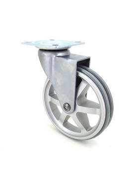Ruota DESIGN IN ALLUMINIO GRIGIO DIAMETRO 100 MM CARICO 55 KG - ALUSTYL100P