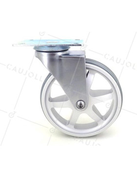 Ruota DESIGN IN ALLUMINIO GRIGIO DIAMETRO 125 MM CARICO 70KG - ALUSTYL125P